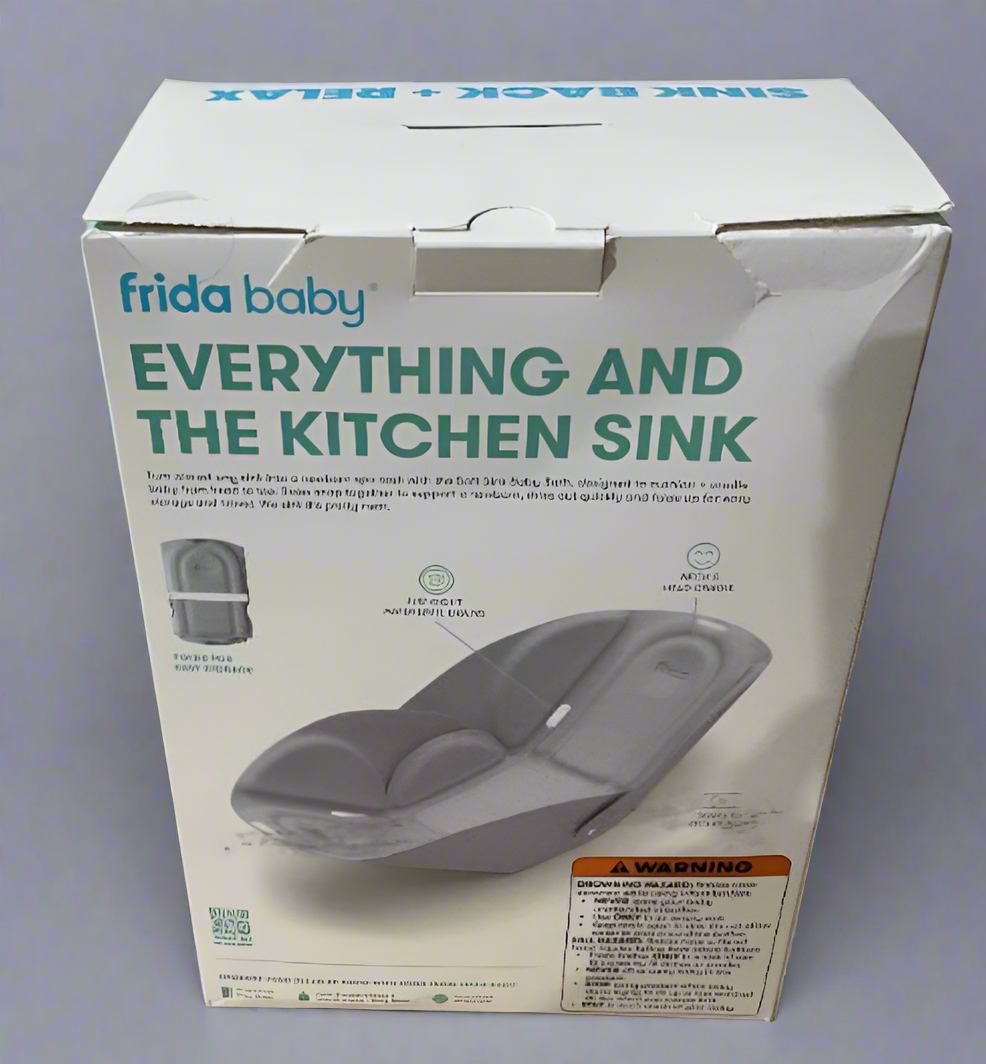 Frida Baby Soft Sink Baby Bath Tub with Head Support for Unisex Newborn, Quick Drying and Easy to Clean