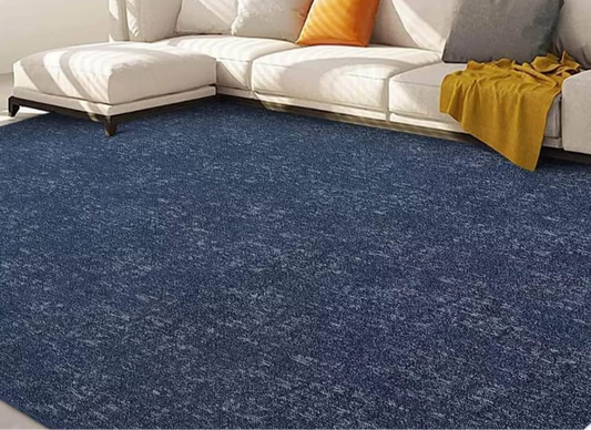 New Solid Modern Soft Navy 8x10 area rug