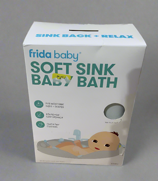 Frida Baby Soft Sink Baby Bath Tub with Head Support for Unisex Newborn, Quick Drying and Easy to Clean