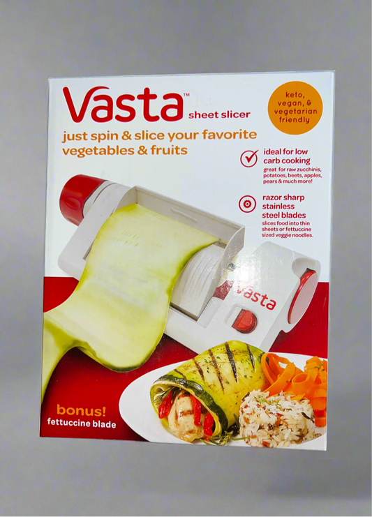 Vasta Vegetable and Fruit Sheet Slicer with fettuccine blade