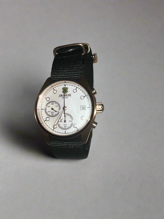 J.W. Hulme Women's Quartz Multi Function Mother-of-Pearl Strap Watch