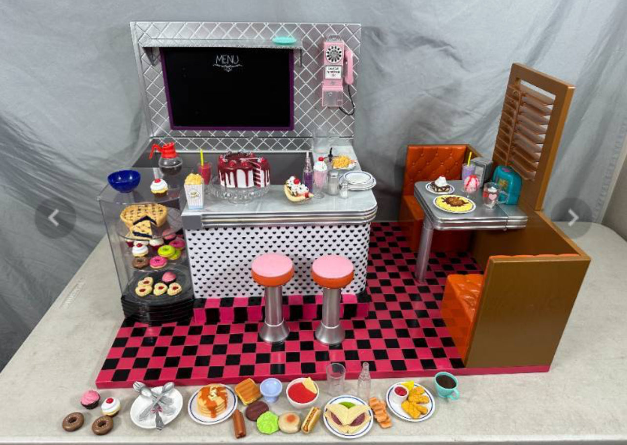 Our generation/ American Doll Diner set with accessories!