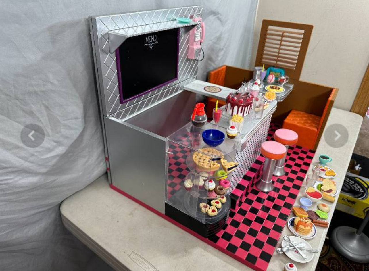Our generation/ American Doll Diner set with accessories!