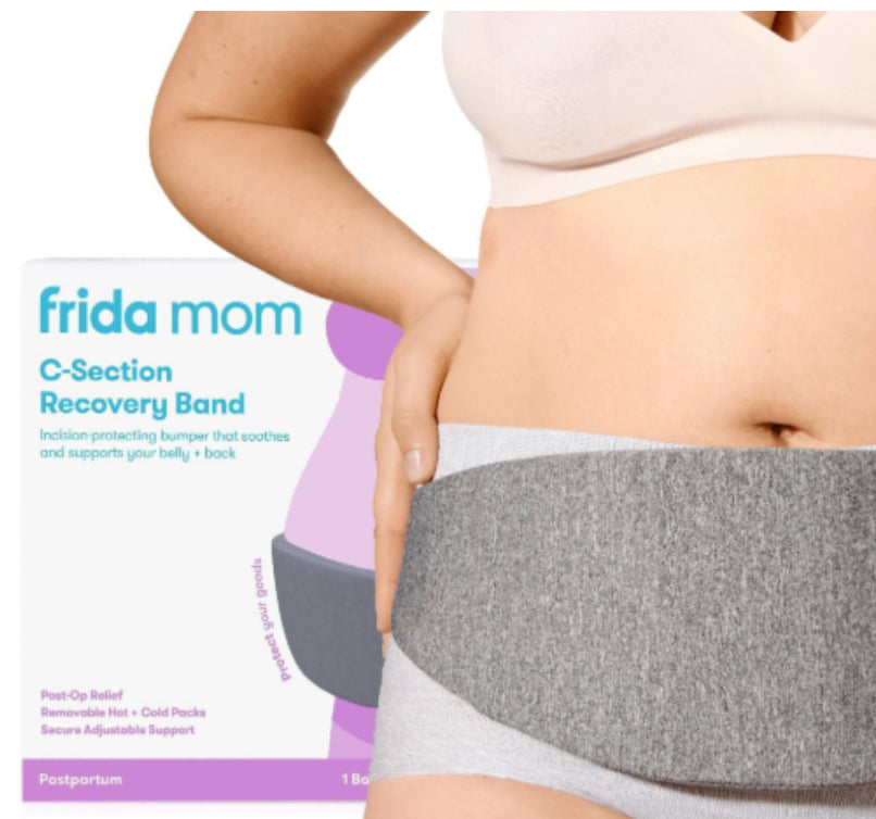 Frida Mom C-Section Hot & Cold Therapy Belly Binder, C-Section Recovery Must Have Band, Incision Protector, for Post-Op and Swelling