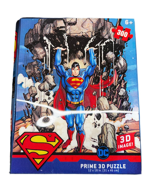 Brand New Superman Prime 3D Puzzle 300 piece 12x18 in