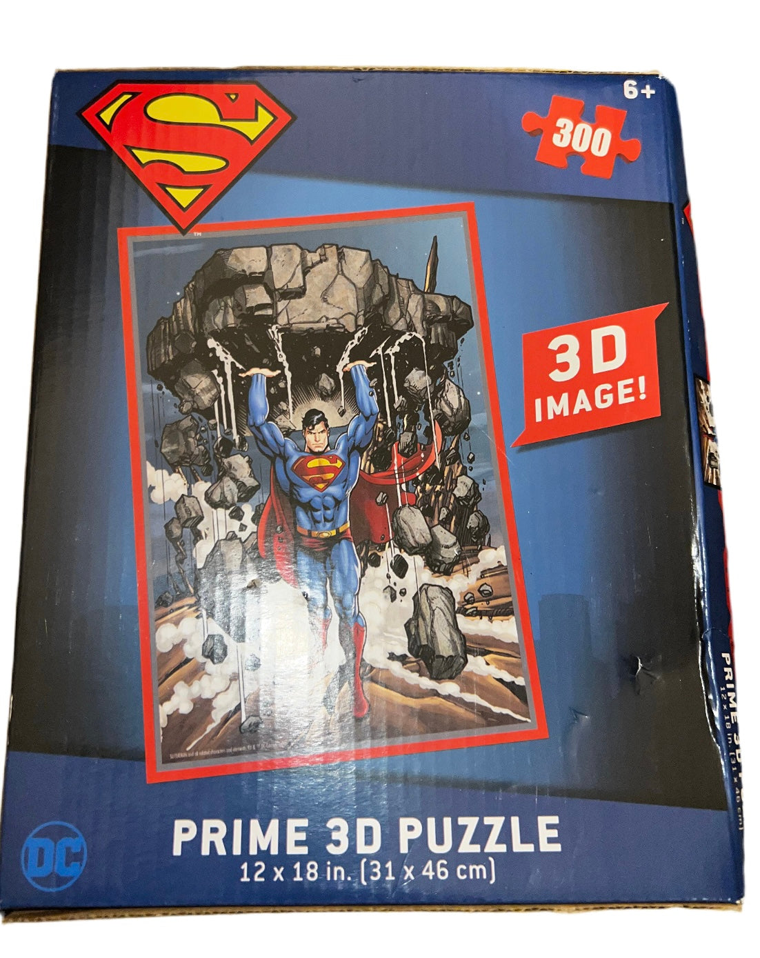 Brand New Superman Prime 3D Puzzle 300 piece 12x18 in