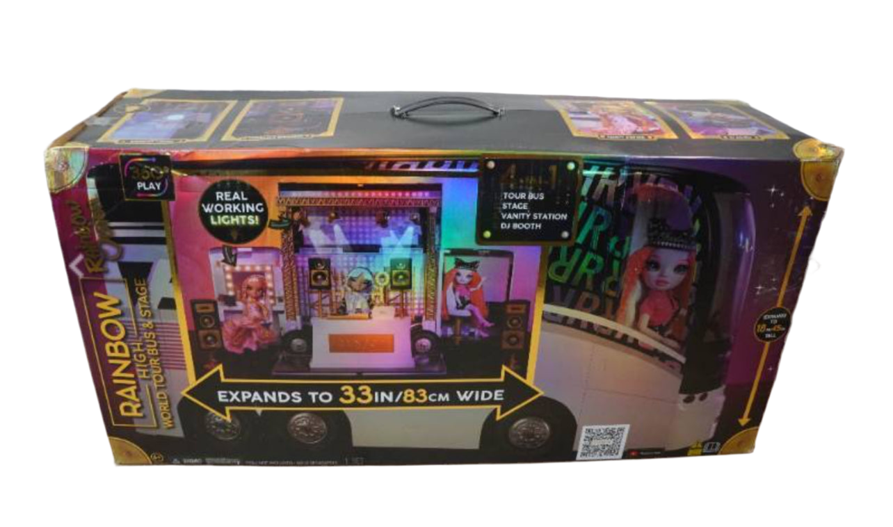 Rainbow High Vision World Tour Bus & Stage.4-in-1 Light Up Play Deluxe Playset